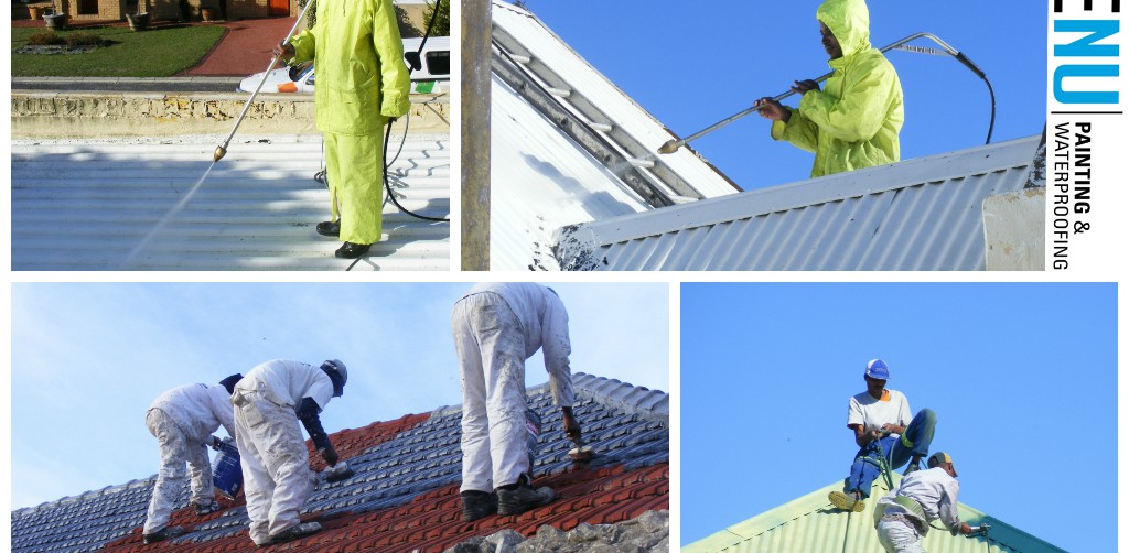 Newly painted roofs