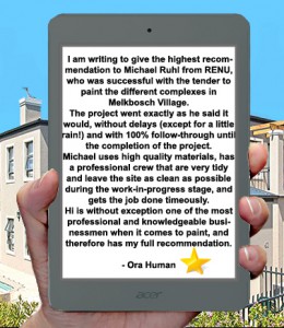 Testimonial Melkbosch Village
